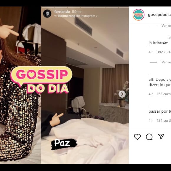 Maiara e Fernando Zor agitaram as redes sociais ao aparecerem no que parecia ser o mesmo quarto de hotel