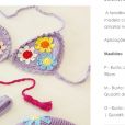 A marca do biquíni de crochê usado por Jade Picon no 'BBB 22' pode ser encontrado nas cores lilás, como usado pela blogueira, e em rosa choque, mas nenhum dos dois tem pronta entrega