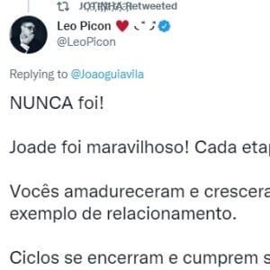 Leo Picon reforçou que namoro entre João Guilherme e Jade Picon não era tóxico