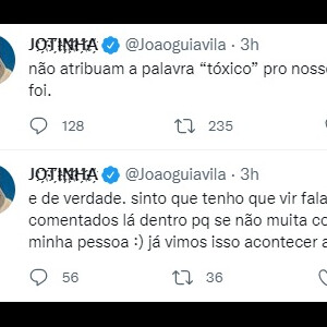 João Guilherme disse que namoro com Jade Picon nunca foi tóxico