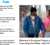 Rihanna deixa barriga de gravidez à mostra em passeio com A$AP Rocky