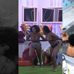 'BBB 22': resumo da madrugada desta quarta (02), que teve Maria e Eliezer agitando o edredom, pulo na piscina fazendo topless como comemoração e alianças formadas