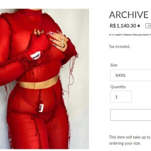 O look usado por Bruna Marquezine no show de Anitta custou pouco mais de mil reais