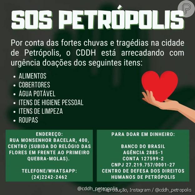 Tragédia em Petrópolis: Centro de Defesa dos Direitos Humanos de Petrópolis fornece dados para doações de fora do Rio de Janeiro