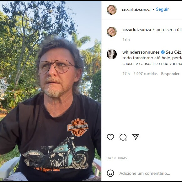 Vídeo foi comentado por Whindersson Nunes, que pediu desculpas