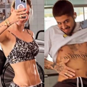 Virgínia mostra barriga sarada e compara com abdômen de Zé Felipe