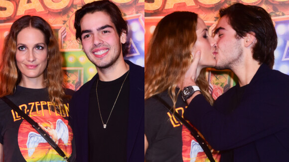 Filho de Fausto Silva, João Guilherme troca beijos com namorada em evento com famosos. Fotos!