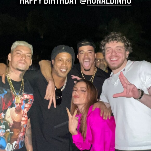 Anitta também compartilhou o registro do momento nas redes