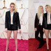 Sem vestido! Kristen Stewart surge com shorts Chanel e 'matching looks' com noiva no Oscar 2022