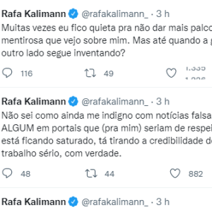 Rafa Kalimann se pronuncia após boato de que teria ficado com o jogador Neymar e nega envolvimento