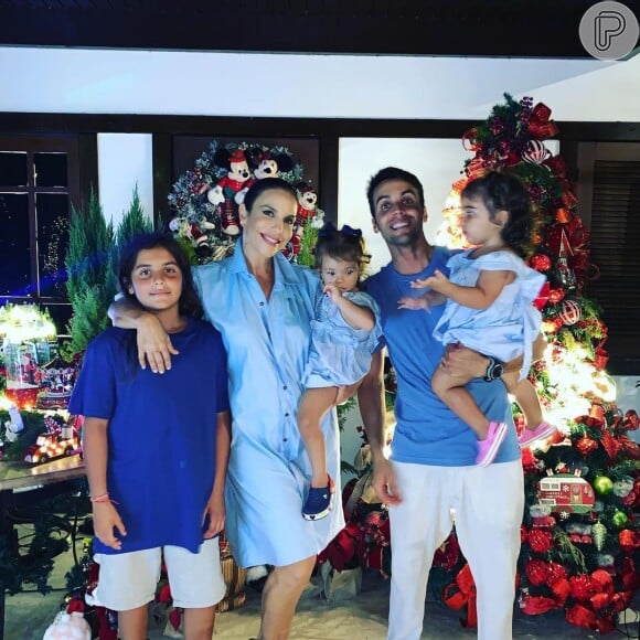 Ivete Sangalo e Daniel Cady têm três filhos: Marcelo, de 12 anos, e as gêmeas Marina e Helena, de 4