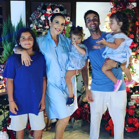 Ivete Sangalo e Daniel Cady têm três filhos: Marcelo, de 12 anos, e as gêmeas Marina e Helena, de 4