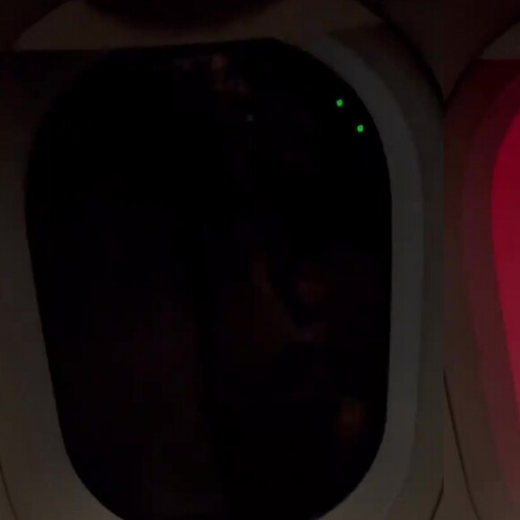 Jade Picon chegou a filmar o brilho de raios pela janela do avião enquanto passava por turbulência