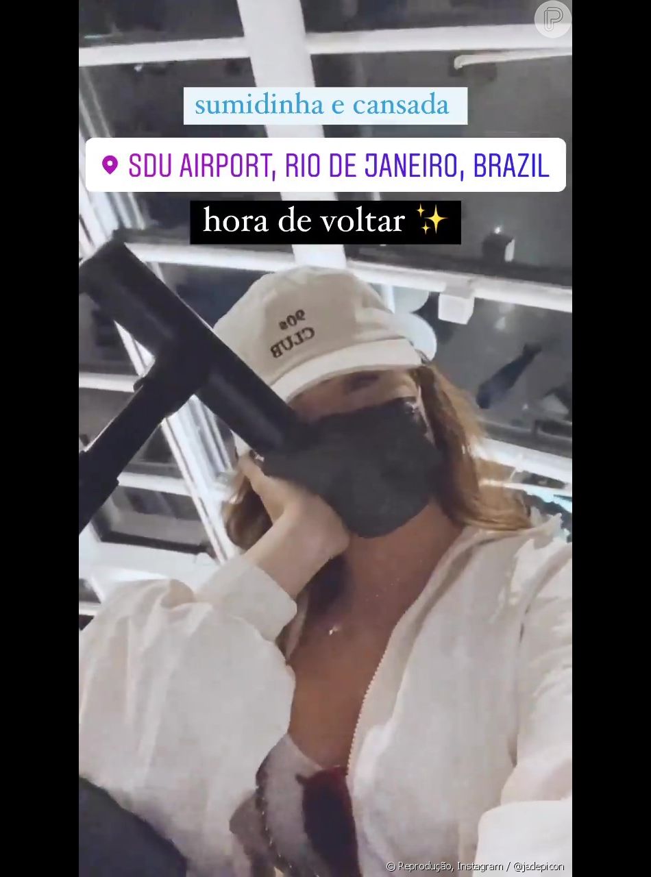 Jade Picon estava viajando do Rio de Janeiro para São Paulo quando passou por turbulência