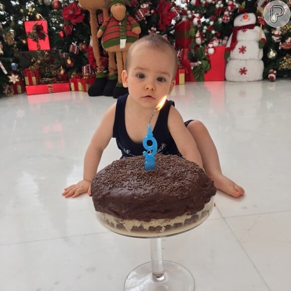 Alexandre tem nove meses e é o primeiro filho da apresentadora Ana Hickmann