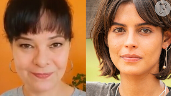 Luciene Adami em foto atual e Julia Dalavia: as duas Guta da novela 'Pantanal'