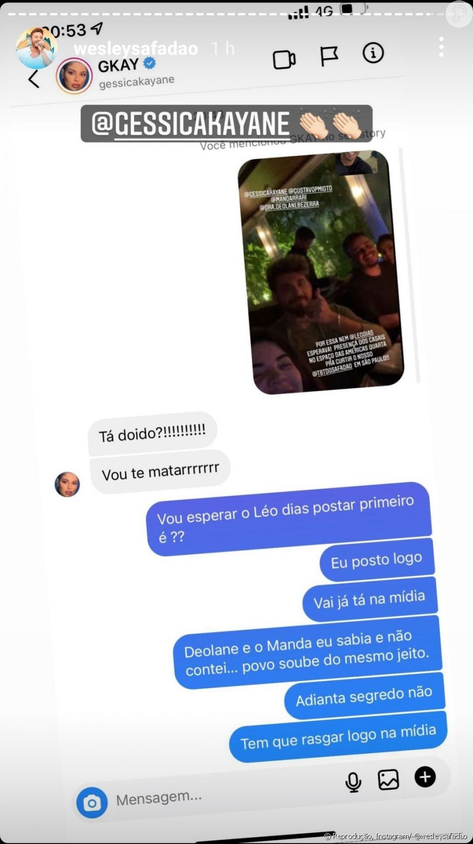 Gkay regaiu à fala de Wesley Safadão