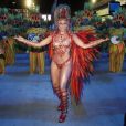 Look de Carnaval: Lexa usou cristais em referência ao guaraná em desfile da Unidos da Tijuca