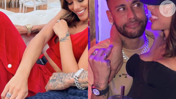 Neymar Jr. exibiu aliança que está usando com Bruna Biancardi
