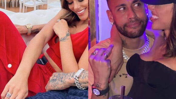 Aliança de Neymar chama atenção em foto do jogador com Bruna Biancardi. Confira!