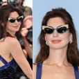 Anne Hathaway surgiu com vestido e acessórios da Gucci em look para lançar seu novo longa, 'Armageddon Time', em Cannes
