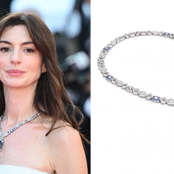 Anne Hathaway usou joia com safira rara do Sri Lanka em Cannes 2022