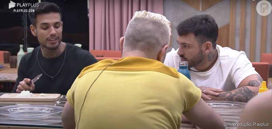 'Power Couple Brasil 2022': Matheus Sampaio conversa com Rogério e João Hadad sobre a DR