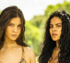 Levi (Leandro Lima) vai ser baleado por Juma (Alanis Guillen) ao raptar Muda (Bella Campos) na novela 'Pantanal'
