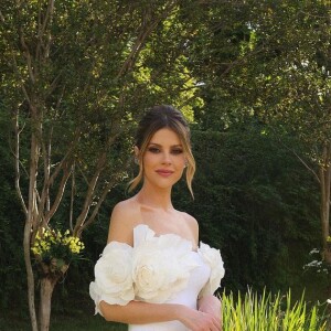 Lala Rudge usou vestido de noiva Oscar de La Renta em casamento civil