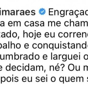 Lucas Guimarães questionou os seguidores que o criticam