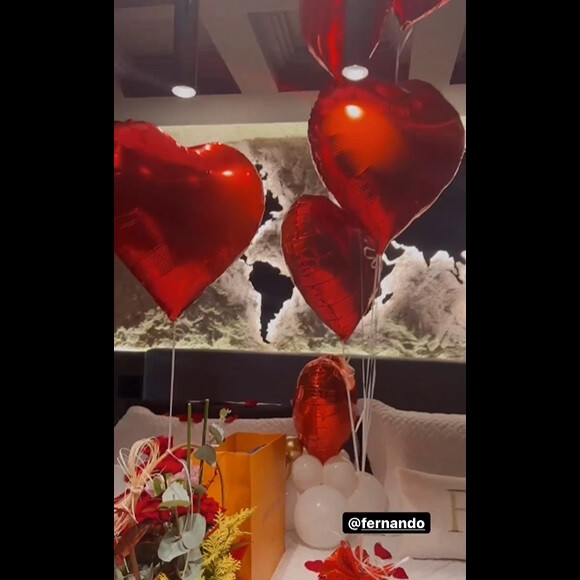 Maiara e Fernando Zor comemoraram o Dia dos Namorados nesta segunda-feira (13)