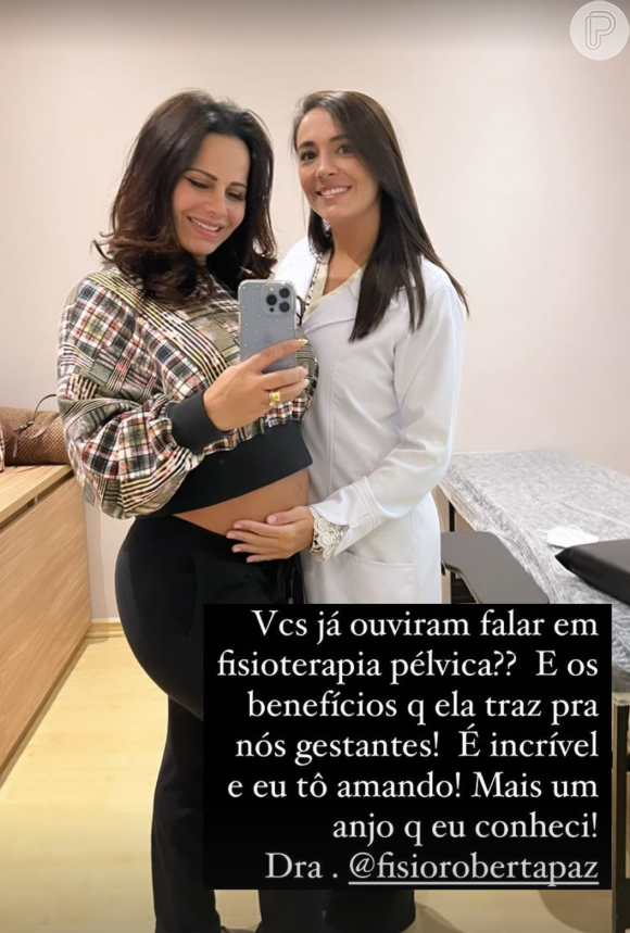 Viviane Araújo faz tratamento fisioterapêutico para melhorar o funcionamento do assoalho pélvico