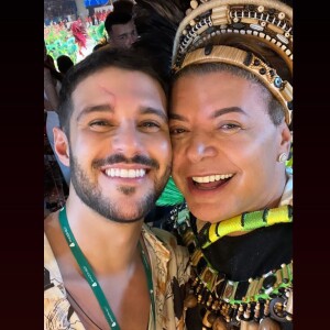 Ex-BBB Rodrigo Mussi se encontrou com o promoter David Brazil no Festival de Parintins
