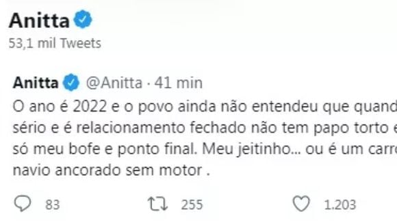 Anitta reage a suposto affair com rapper Filipe Ret após insinuação no Twitter. Confira!