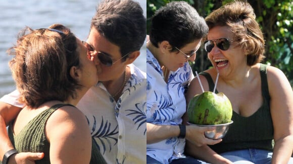 Claudia Rodrigues troca beijos e carinhos com a namorada durante passeio. Fotos!