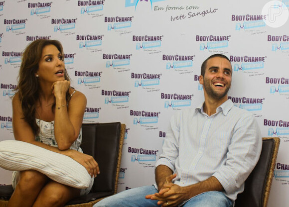 Ivete Sangalo e Daniel dão entrevista coletiva sobre o novo empreendimento, o programa de emagrecimento