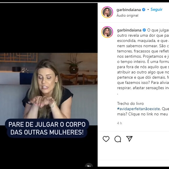 Daiana Garbin pediu o fim ao julgamento a outras mulheres