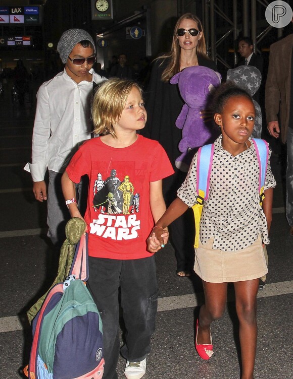 Em setembro de 2013, aos 7 anos, Shiloh apareceu com a camiseta do 'Star Wars'