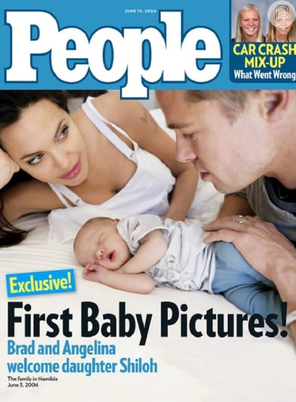 A revista 'People' pagou U$ 4,1 milhões para ter a primeira foto de Shiloh, filha de Angelina Jolie e Brad Pitt