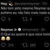 Seguidor falo sobre vida de solteiro de Neymar e recebeu uma resposta do jogador