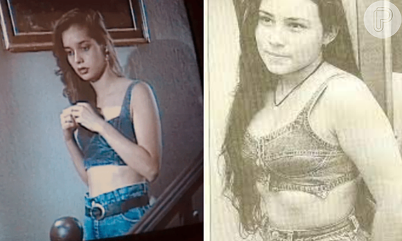 A semelhança entre as roupas de Paula Thomaz e Daniella Perez chamam atenção; assassina trajou este look no dia da prisão