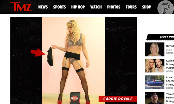Polêmica com Príncipe Harry: a ex-stripper Carrie Royale decidiu leiloar uma cueca que o rapaz teria perdido durante uma viagem em Las Vegas, em 2012