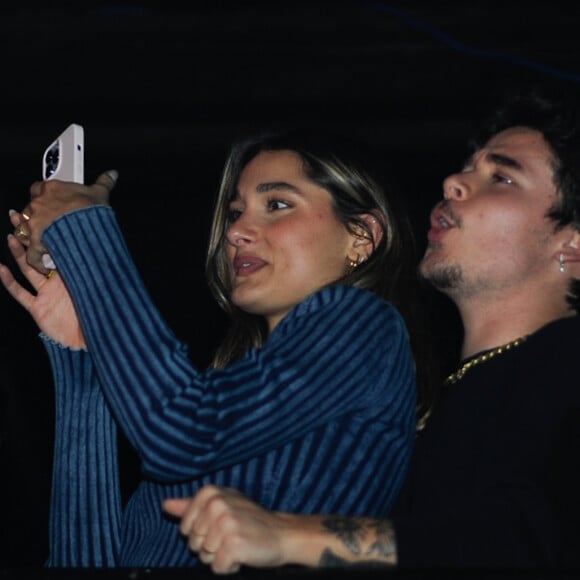 Sasha Meneghel e João Figueiredo também acompanharam Bruna Marquezine e Xolo Maridueña no show