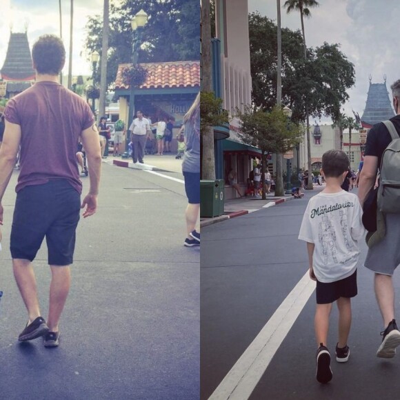 Sandy fez um antes e depois de Lucas Lima e Theo em homenagem ao Dia dos Pais