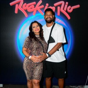 Viviane Araujo e Guilherme Militão curtiram o Rock in Rio antes do nascimento de Joaquim