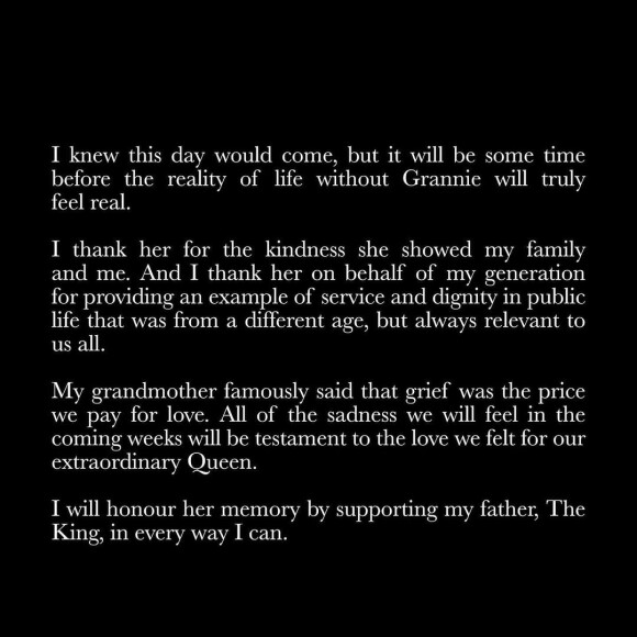 O Príncipe William destacou sua relação com a avó Rainha Elizabeth II e seus aprendizados