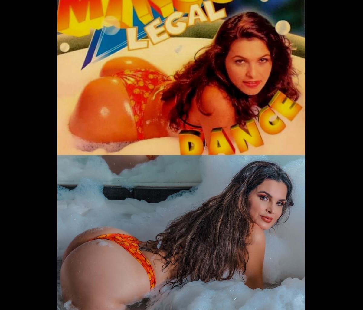 Foto: Luiza Ambiel antes e depois: aos 50 anos, modelo recria foto da  Banheira do Gugu - Purepeople