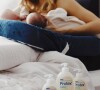 Isabella Scherer posa com os bebês para um publi de uma marca