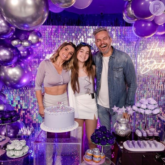 Flávia Alessandra e Otaviano Costa comemoraram aniversário da filha com festa