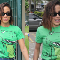 1 look, 2 utilidades? Anitta aproveita t-shirt de R$ 124 para votar e ir a uma festa e blusa ganha 'teor político'. Detalhes!